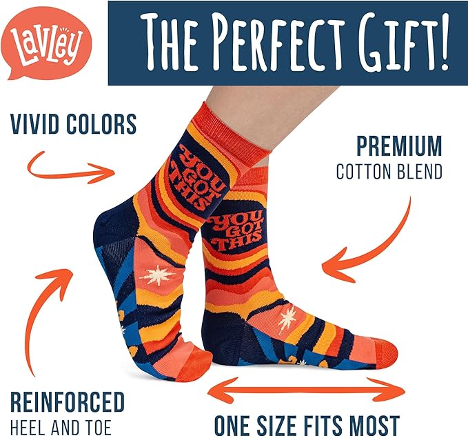 Lavley Women's Funny Socks - Cute and colorful novelty socks for women and teens - Great gift for birthdays or holidays
