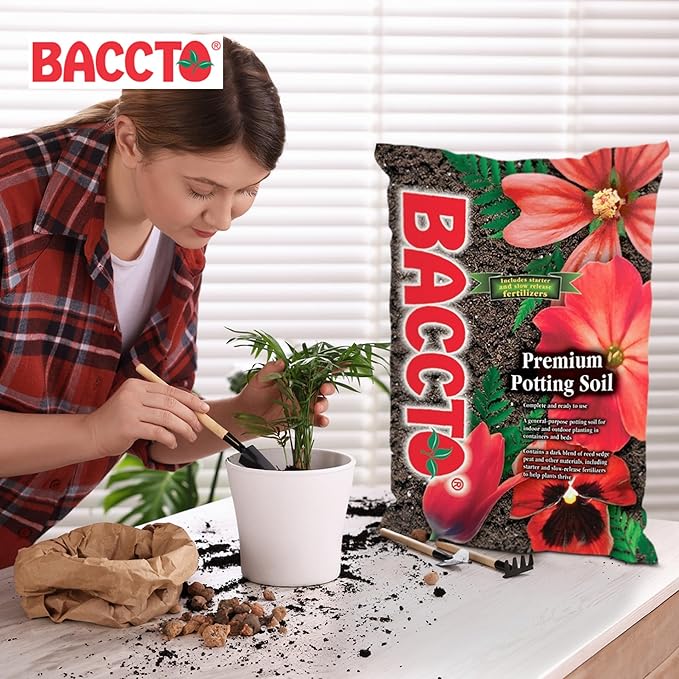 Michigan Peat General All Purpose Premium Potting Soil with Perlite for Indoor Outdoor Pots, Planters, Raised Bed, and Container Gardening, 50 Pounds