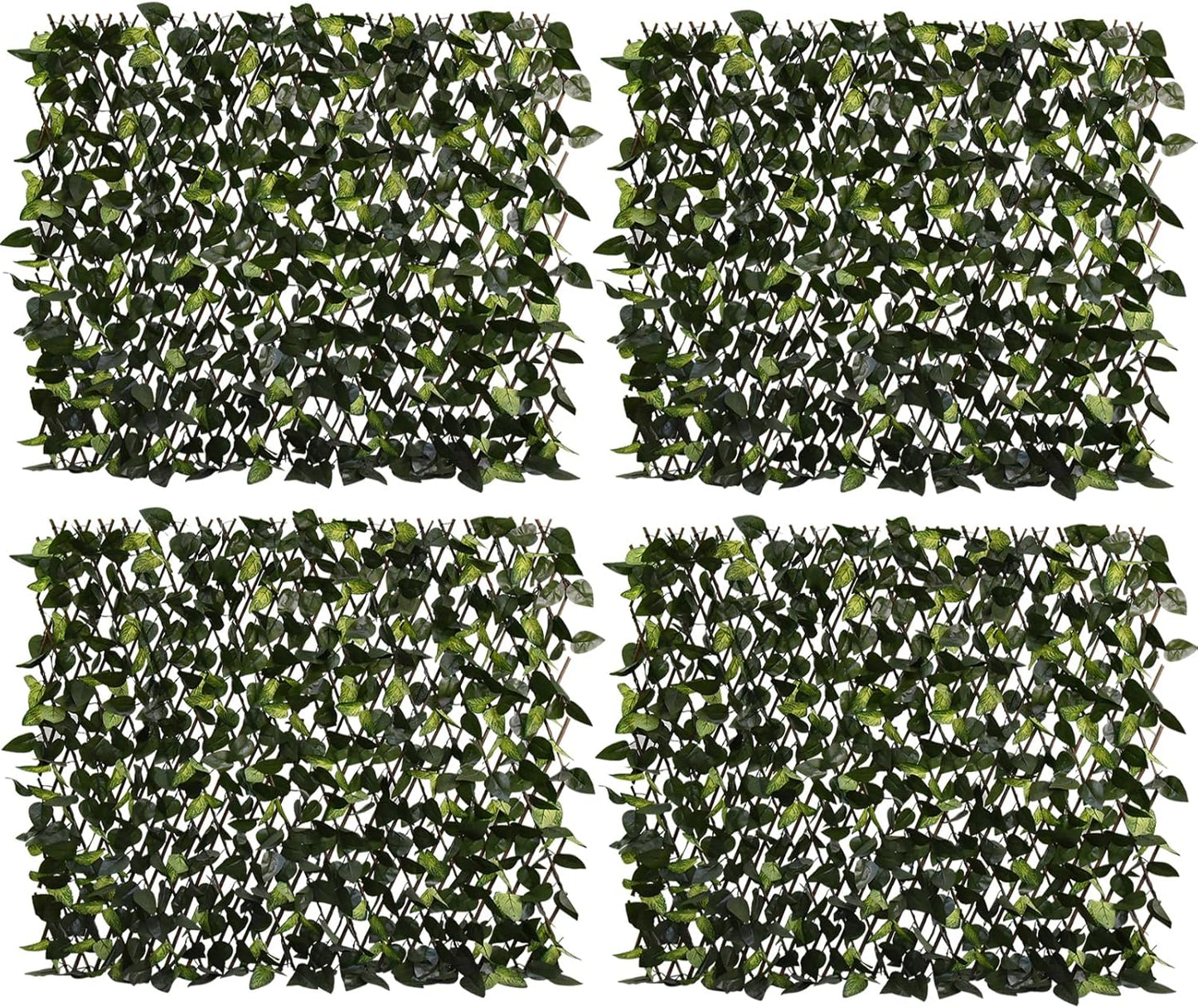 Expandable Fence Privacy Screen for Balcony Patio Outdoor,Decorative Faux Ivy Fencing Panel,Artificial Hedges (Single Sided Leaves)…