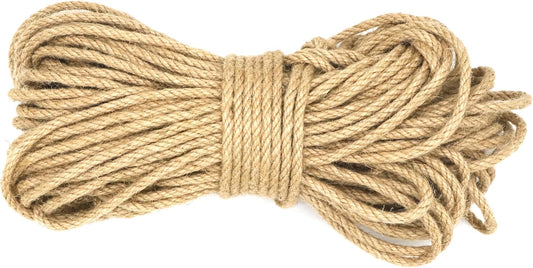 5mm x 400 Feet Natural Jute Rope, Twine for Gardening Tomato Climbing Plant Tie Floristry Crafts Gift Wrapping Packing Decor