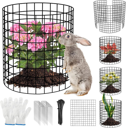 10 Pack Plant Protector from Animals, 30 PCs 12'' x 12'' Metal Mesh Wire Plant Protector for Outdoor Garden Flower Vegetable, Plant Cages to Keep Animals Out