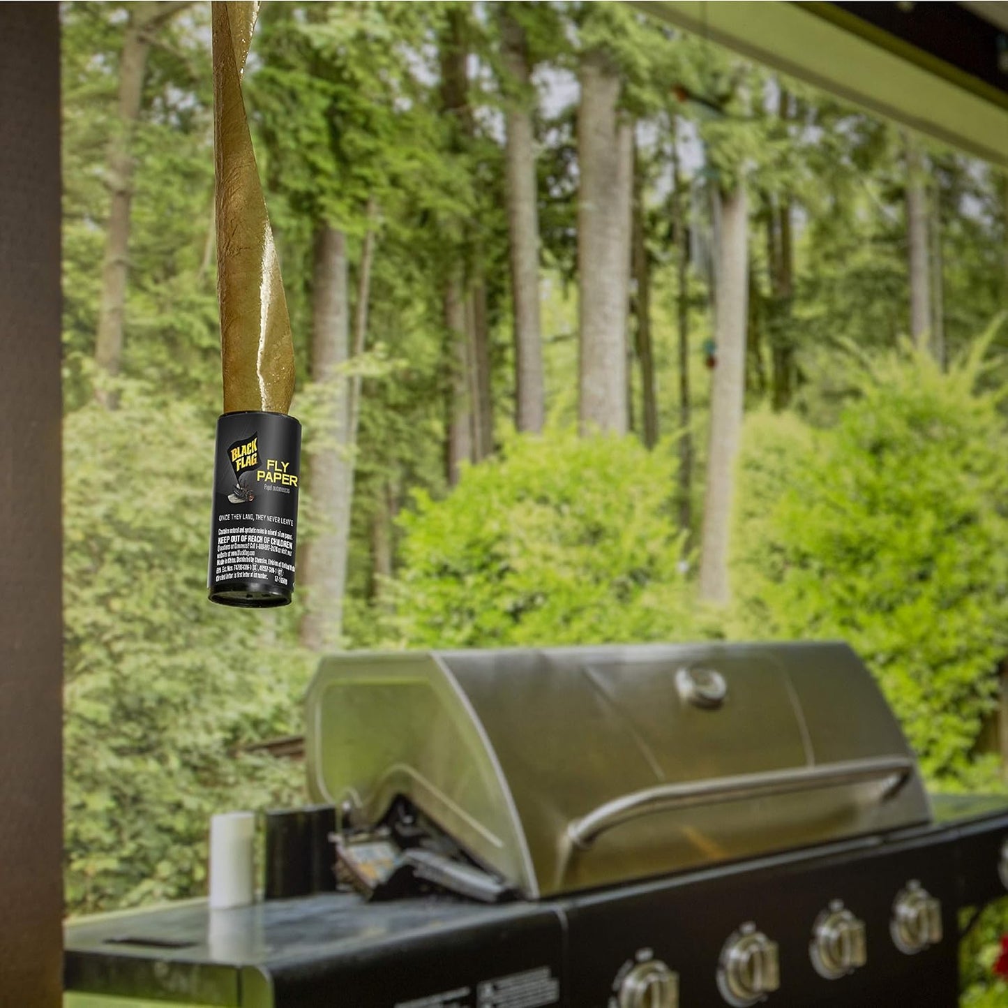 Black Flag Fly Paper 4 Traps, Catches All Flying Insects, 24 Pack