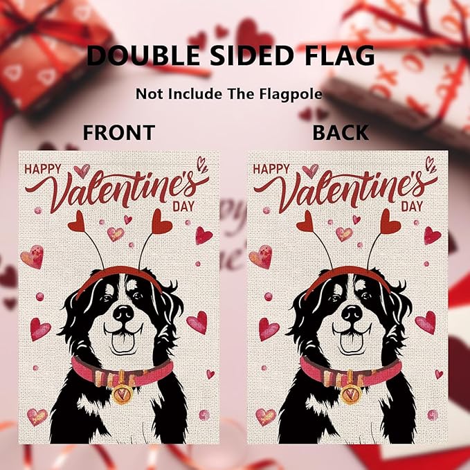 Seasonal Garden Flags Bernese Mountain Double Sided Flags Set of 11 Holiday Farmhouse Indoor Outdoor Yard Lawn Christmas Gifts Decorations 12.5x18 Inch