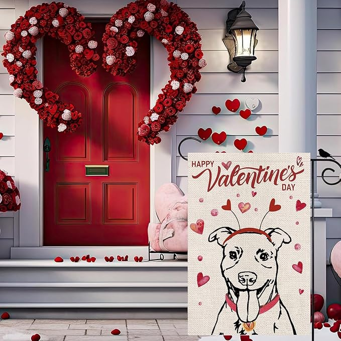 Seasonal Garden Flags Pitbull Double Sided Flags Set of 11 Holiday Farmhouse Indoor Outdoor Yard Lawn Christmas Gifts Decorations 12.5x18 Inch