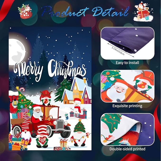 Moukeren 8 Pack 28 x 40 Inch Large Seasonal Garden Flags Decorative Holiday Flags Double Sided Polyester Festive for Outside Lawn Yard Outdoor Easter Independence Day Patriotic Decorations(Classic)