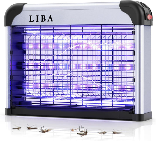 LiBa LED Indoor Bug Zapper, Electric Mosquito Killer Fly Zapper with Dual UV Wavelength Attraction, High Voltage Fly Trap Mosquito Trap Over 10-Year Lifespan LED Bulbs Light, Safe for Kids/Pets