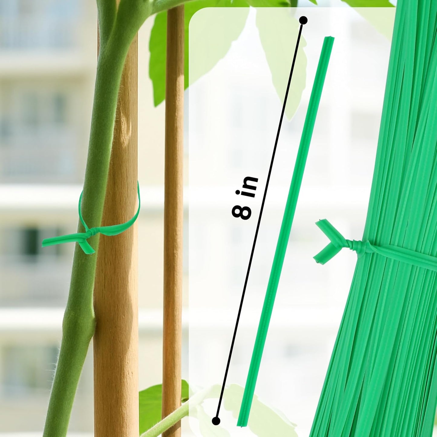 Gardzen 300 pcs 8" Twist Ties, Reusable Coated Wire Plant Ties, Ideal for Sealing Plastic Bags, Bread Bags, Organizing Cords, Gardening Activities