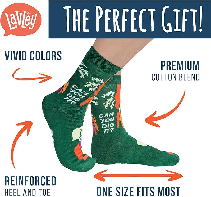 Lavley Women's Funny Socks - Cute and colorful novelty socks for women and teens - Great gift for birthdays or holidays