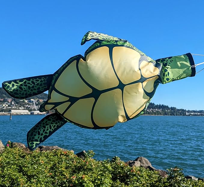 Madrona Brands Small Turtle Windsock | Durable Outdoor Hanging Decoration | Yard, Garden, Patio, Beach and More | 32 Inch