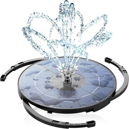 AISITIN Solar Fountain Pump for Bird Bath Upgraded 2024, 3.5W Solar Water Pump DIY Kit with 9.8ft Cord & Multiple Nozzles, Solar Bird Bath Fountain with Wire for Garden, Ponds and Outdoor