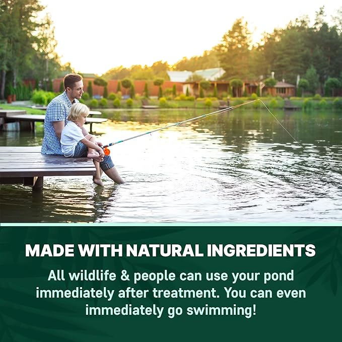 Pond Clarifier - Fish-Friendly Koi Pond Water Clarifier to Quickly Clear Murky Pond Water and Remove Pond Sludge with Natural Enzymes - Fish Pond Water Treatment - AquaDoc Pond Supplies