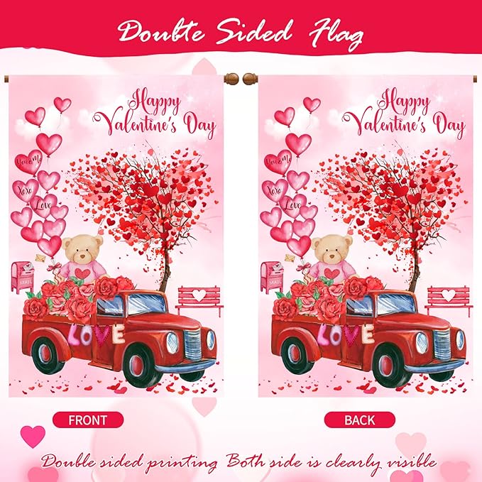 Moukeren 8 Pack 28 x 40 Inch Large Seasonal Garden Flags Decorative Holiday Flags Double Sided Polyester Festive for Outside Lawn Yard Outdoor Easter Independence Day Patriotic Decorations(Classic)