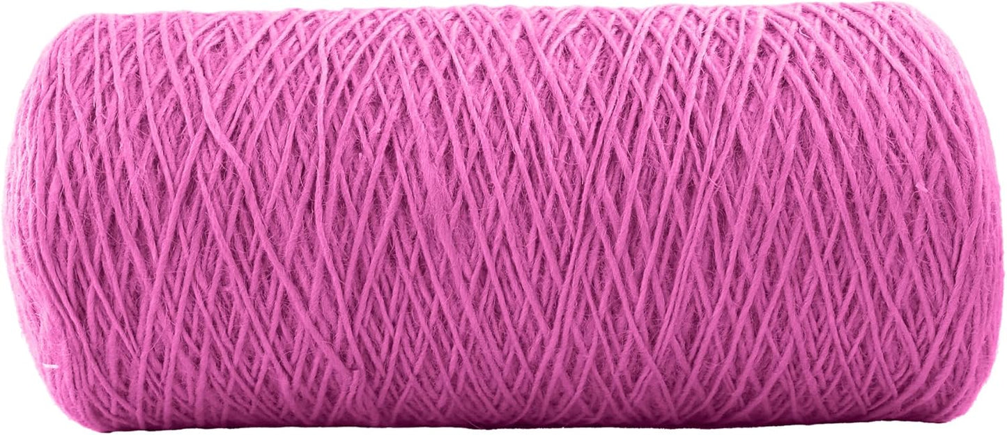 1mm x 2000 Feet Pink Jute Rope, Twine for Gardening Tomato Climbing Plant Tie Floristry Crafts Gift Wrapping Packing Decor