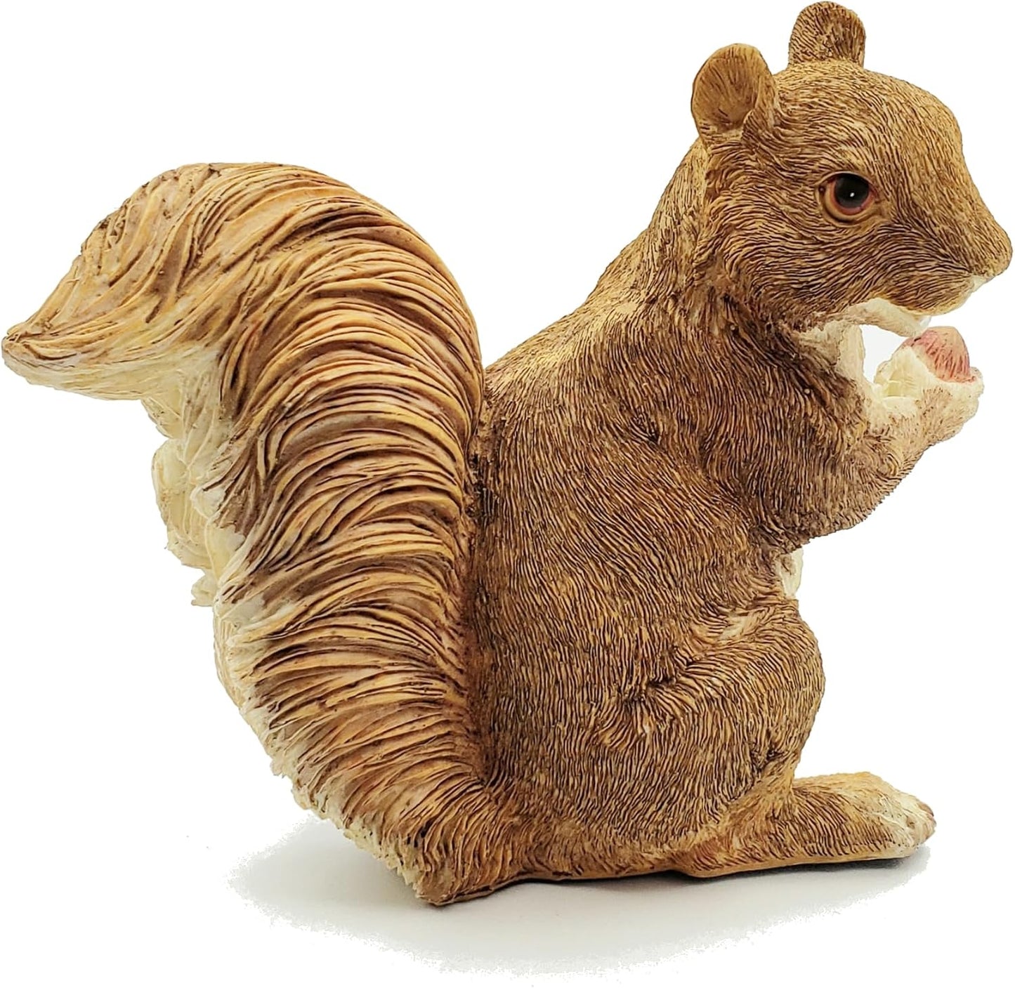 Brown Squirrel Statue with Acorn – Hand-Painted Polyresin Garden Figurine for Lawn & Patio – Small Nature-Inspired Outdoor Décor