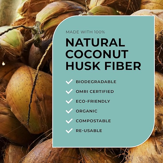 Mycelium Coco Coir Brick I Expandable Organic Coconut Fiber Substrate for Terrarium I Ideal for Reptiles Bedding, Nesting & Burrowing I OMRI Certified & Non-GMO Soil Alternative, 10lbs