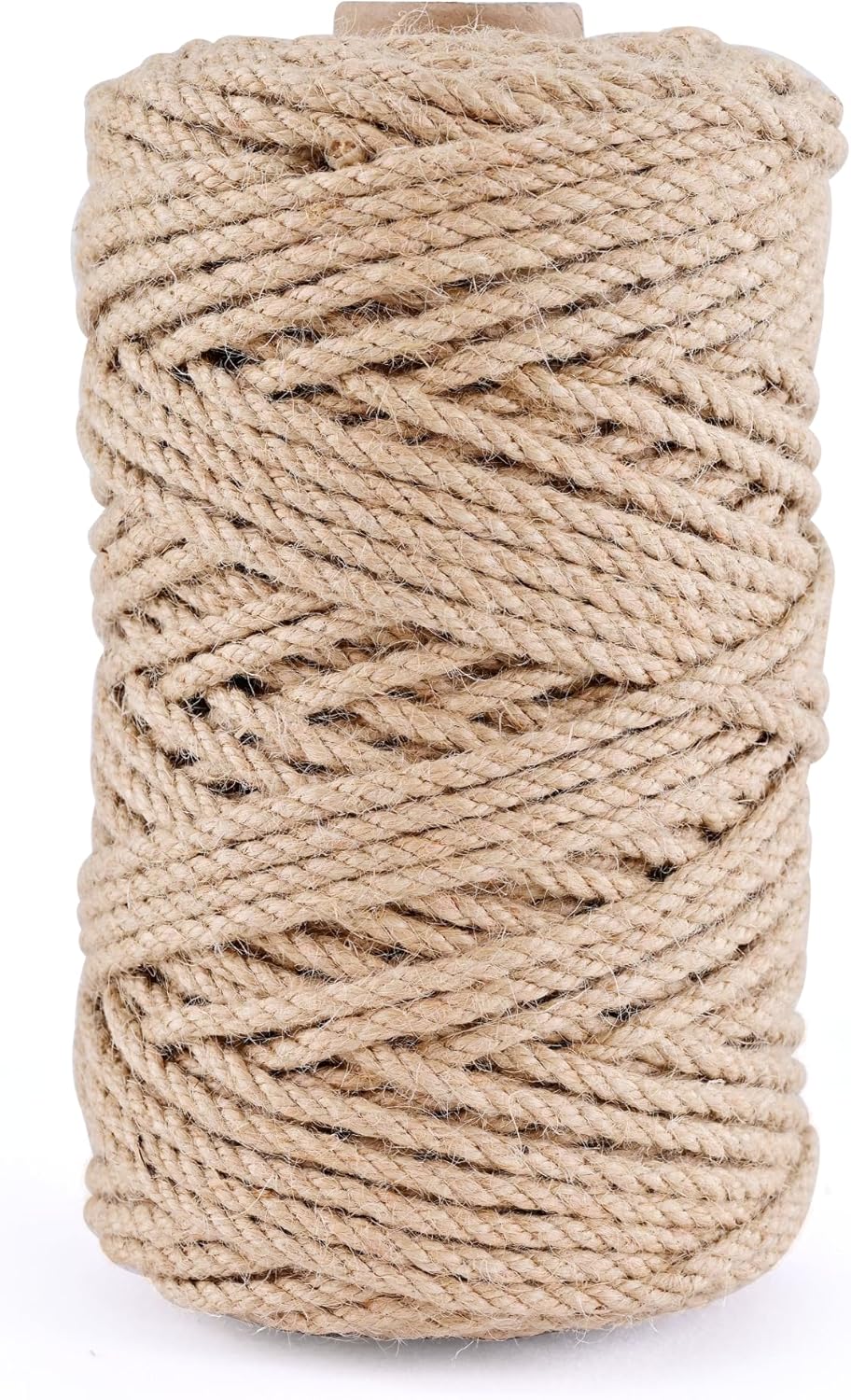 Natural Jute Twine 328ft 5mm,3Ply Twisted Thick Twine Rope Strong Jute String Roll for Crafts Gift Wrapping Gardening Home Decor Bundling Cat Scratching Post