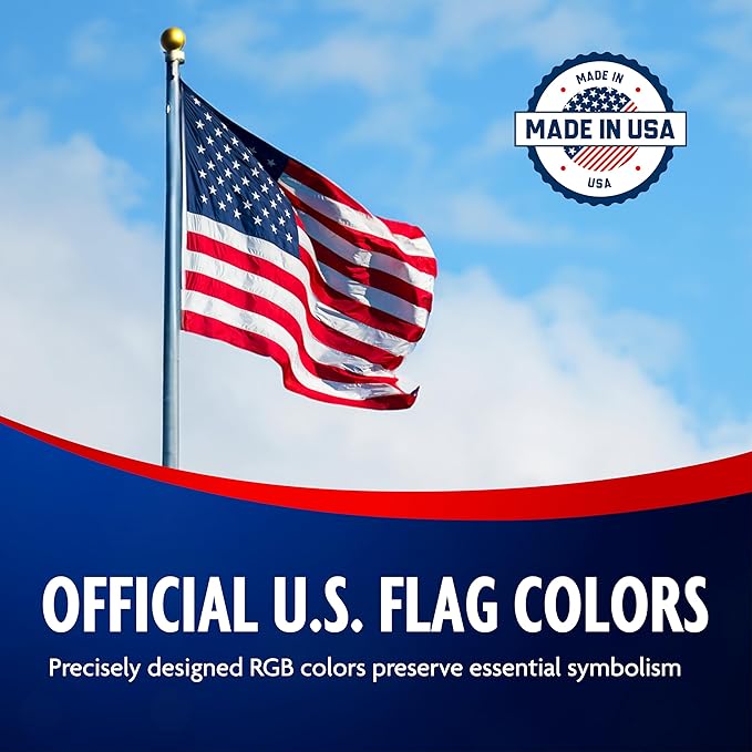 Carrot-Top Patriarch Polyester American Flag for Outside & Inside 4x6 - US Flag, Outdoor, United States Flag Made in USA, Heavy Duty w/Brass Grommets