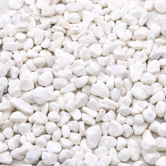 Rocks for Plants. White Decorative Pebbles. 0.5 to 1 Inch 18 lbs. for Garden, Landscaping, Indoor, Vase fillers, Crafting, Succulents, pots, Plants