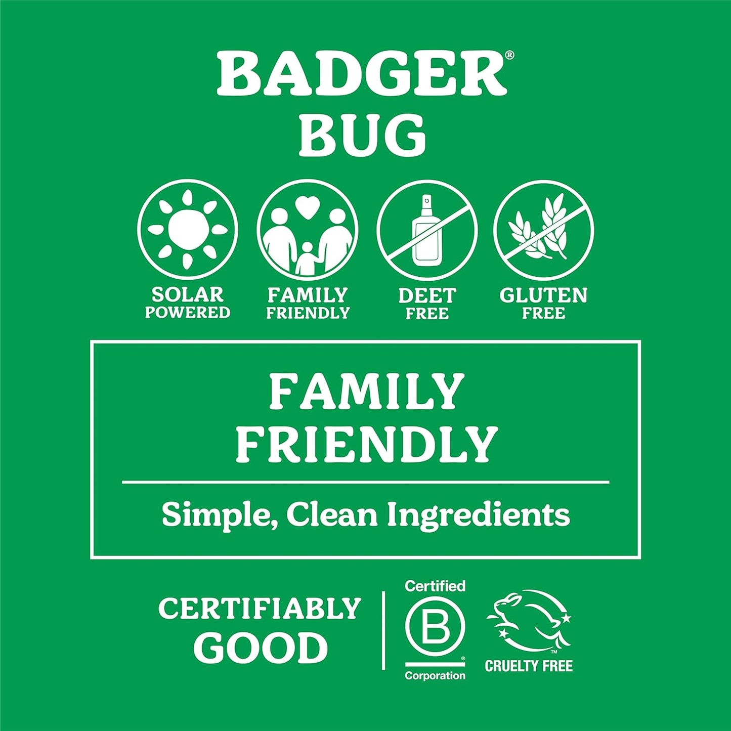 Badger Bug Spray Travel Size, Family Friendly All Natural Mosquito Repellent w/Organic Essential Oils, Smells Great, 3 Hours Effective, Deet-Free, Vegan, Travel Insect Repellent, 2.7 fl oz, 2-Pack