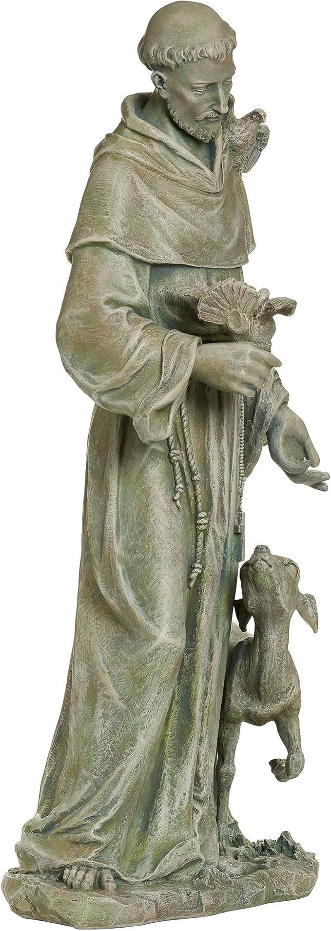 Joseph's Studio by Roman, 36.5" H St. Francis with a Fawn Garden Statue, Religious Outdoor Decor