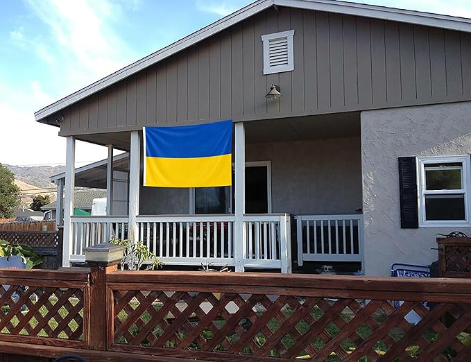 Double Sided Ukraine Flag 3x5FT Ukrainian National Polyester Flag With 2 Grommets For Patriotic Ukrainian Themed Festival Events Party Decoration (Ukraine, 3x5FT-3ply)