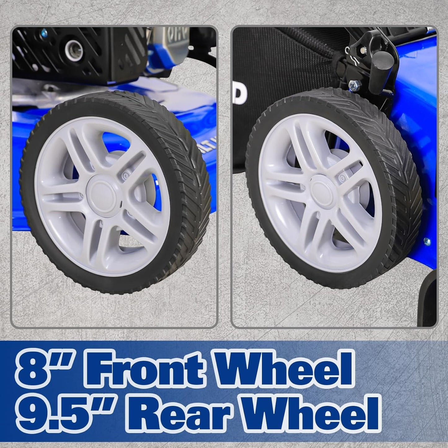 BILT HARD 21 Inch Lawn Mower Gas Powered, 4-Cycle 201cc Engine, 3-in-1 Push Lawnmower with Bagging, Mulching & Side Discharge, Adjustable 8-Positions Cutting Height, Easy Start