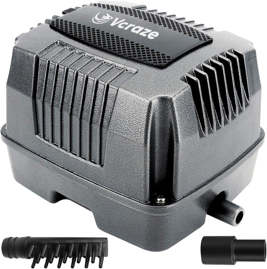 Powerful Linear Air Pump, KP-80 Pond Air Pump Pond Aerator, 1350GPH Aeration System for Koi Pond Aeration, Aquarium, Waste Treatment, Fish Farm, Seafood Restaurant