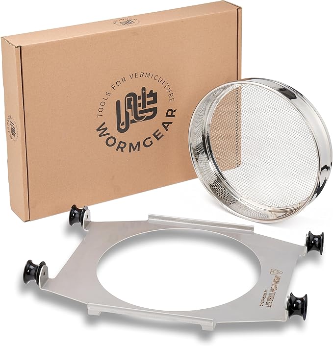 Worm Castings Screener - Urban Worm TurboSift: Sift Fine or Coarse Vermicast and Compost for Your Garden (5MM (for Coarse Castings))