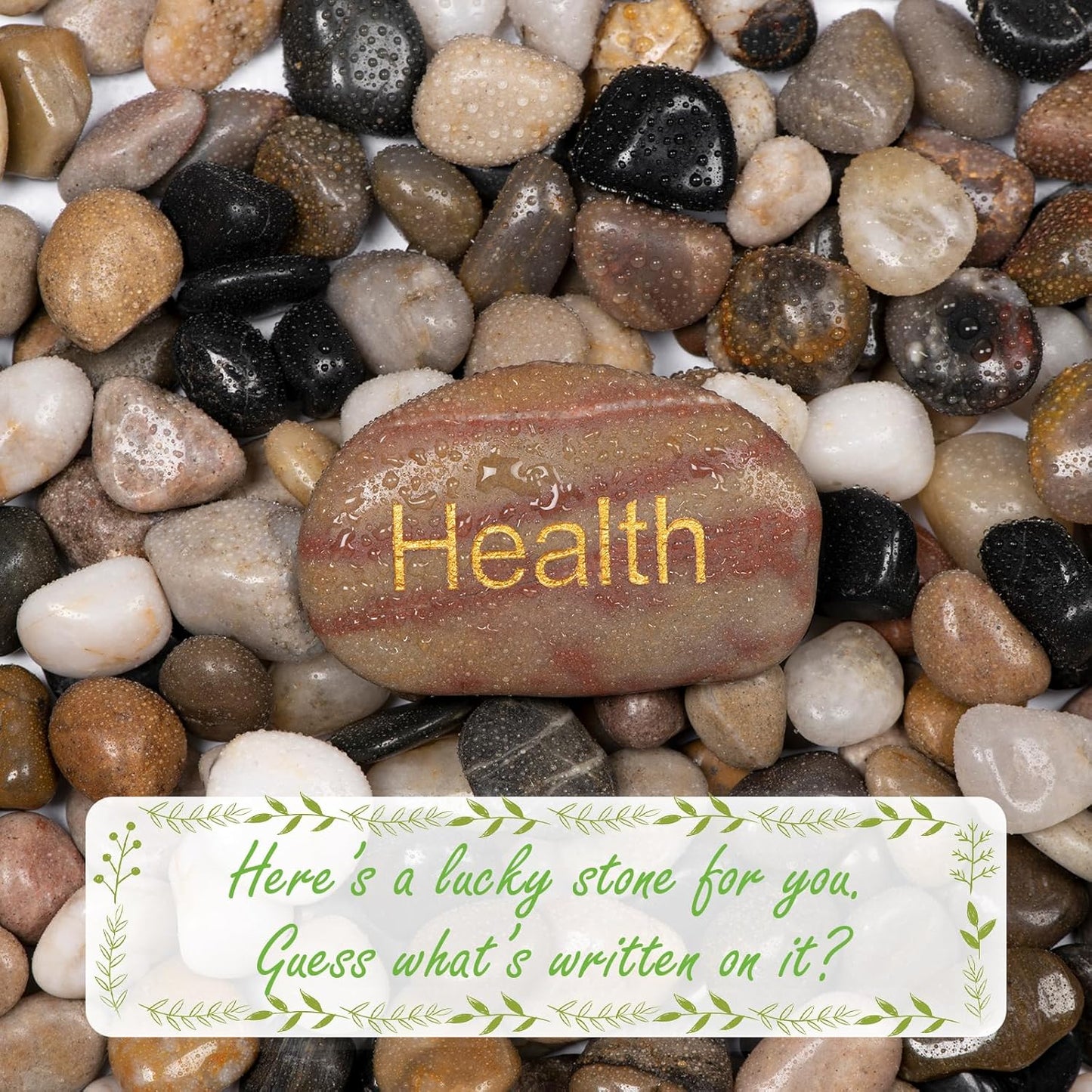 5lbs Natural River Rocks, Polished Pebbles for Plants Garden, 0.3-0.8 inch Decorative Peach Stones, Ideal for Fish Tank, Vases, Crafting, Home Decor and Garden Landscaping Rocks,Mix