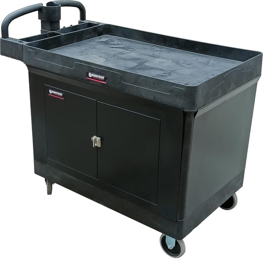 BLUEPOINT Utility Service Cart, SC4425/SC4425-EZA – Heavy Duty Design with 500 lbs Load Capacity, Ideal for Workspaces, Storage, Tools, Warehouse, Requires Easy Assembly Before Use (with Armor)