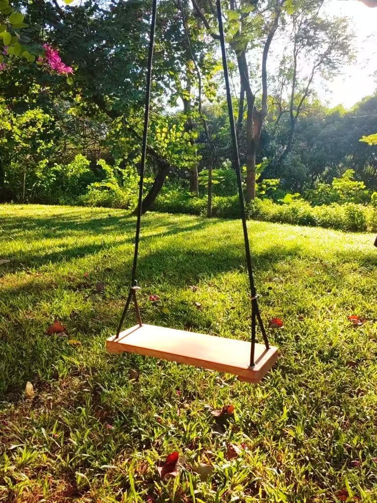 Teak Swing, 16.7"x6.3"x1.3", Adult Kids Tree Swing, 500 lbs Weight Capacity, Adjustable Professional Climbing Rope 110 Inch, Outdoor Wooden Swings, Indoor Swings.