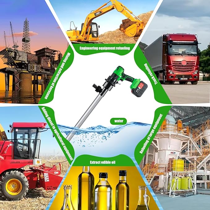 Updated Cordless Stick Water Transfer Pump With 21V Battery, 720GPH Portable Utility Water Pump (With Battery And Charger) Suitable for Garden, Pool, Pond, Deep Well Draining, Maximum Head 32FT