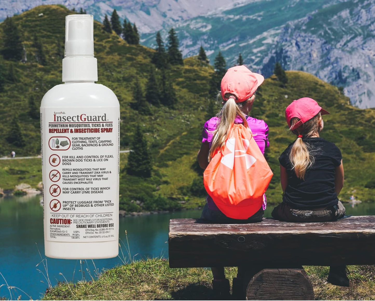 InsectGuard Permethrin Mosquitoes, Ticks and Flies Repellent & Insecticide Spray (6oz) 4 Pack