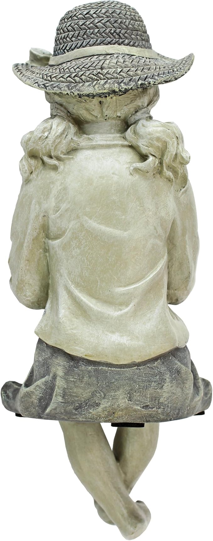 Design Toscano Big Catch Fisherwoman Nellie Girl with Fishing Pole Garden Statue, Small 11 Inch Tall, Cast Stone Resin, Two Tone Stone Finish