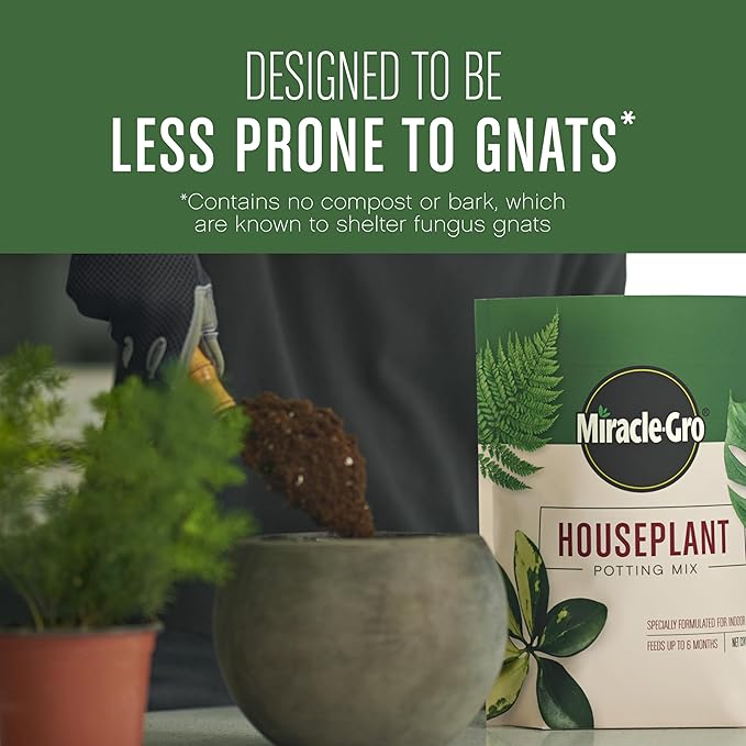 Miracle-Gro Houseplant Potting Mix, for Indoor Container Plants, Feeds for up to Six Months, 4 qt. (3-Pack)