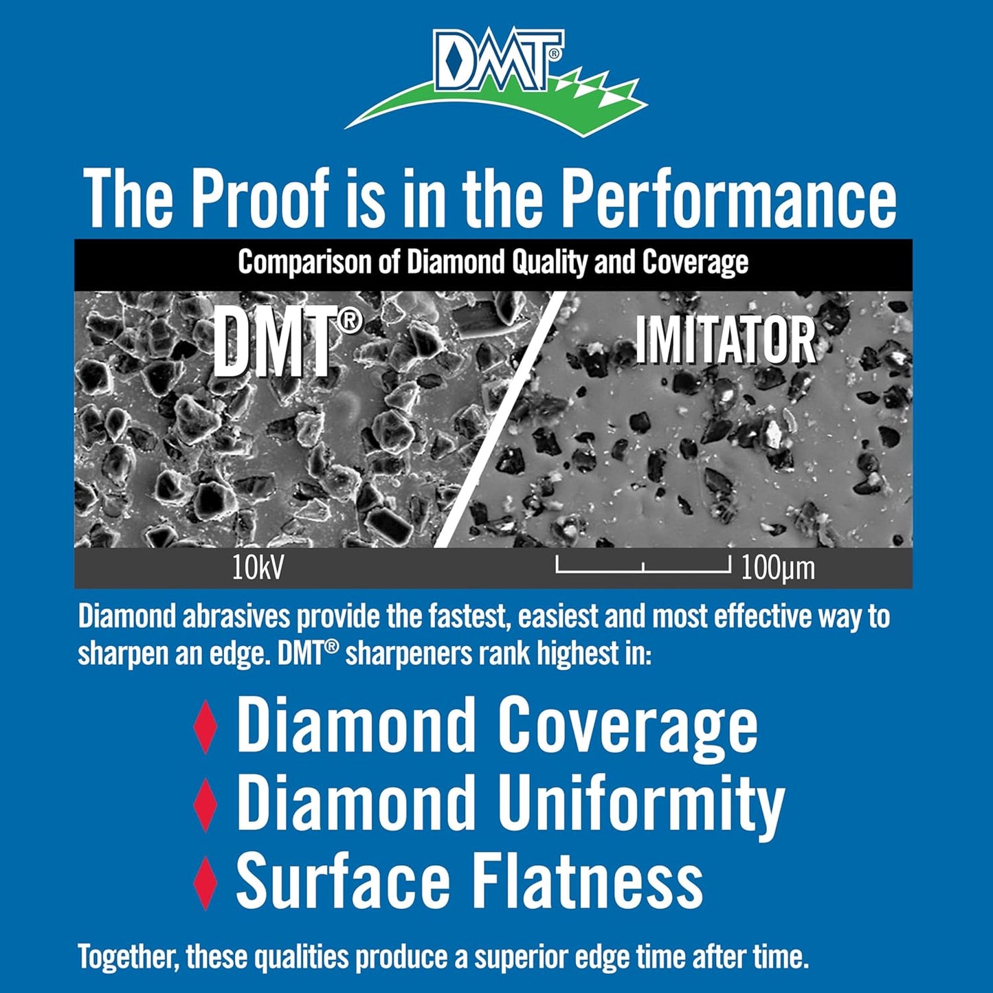 DMT D8C Dia-Sharp Bench Stone, Diamond Knife Sharpener, Coarse (325), Flat Sharpening, Non-Slip Knife Sharpener, Made in the USA, 8" x 3" x 0.38"