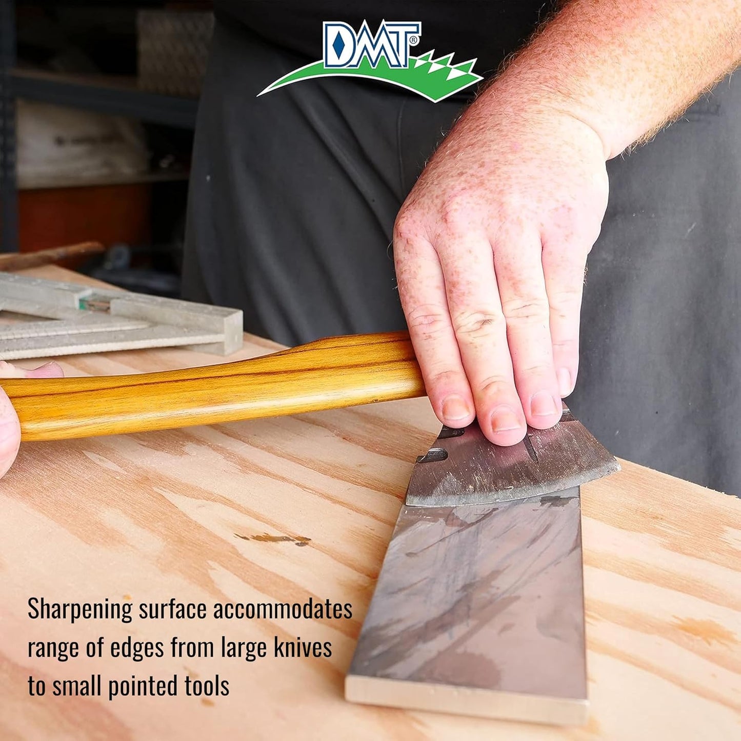 DMT D8E Dia-Sharp Diamond Knife Sharpener, Extra Fine Diamond Sharpening Stone, 8-Inch, White