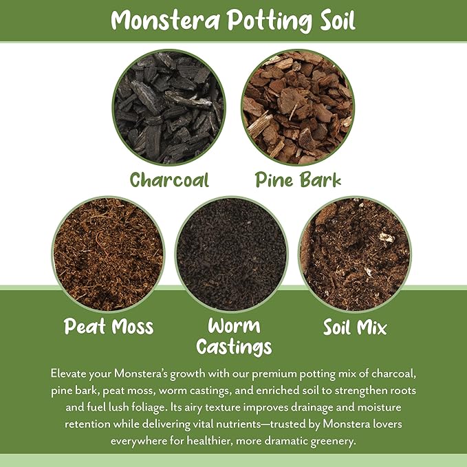 Soil Sunrise Monstera Houseplant Potting Soil Mix (30 Quarts) Custom Blend for Growing and Repotting