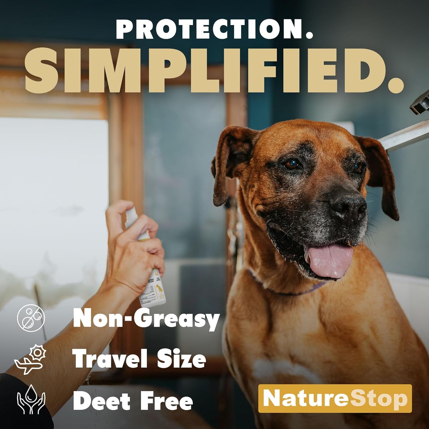 Mosquito Repellent Spray for Dogs, DEET-Free Travel-Size Bug Spray for Outdoor Protection, 3 oz