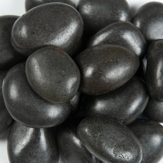 MSI Decorative Polished Black Pebbles, 1.2 inch - 2 inch, 40 lb. Bag(Pallet/ 55 Bags)