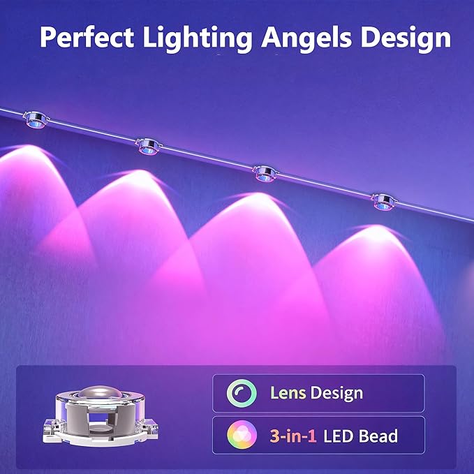 RGB Permanent Outdoor Lights, 500FT Smart LED Eaves Lights with APP & Remote Control, IP67 Waterproof Outdoor String Lights for Christmas, Halloween,Party, Garden, Patio, House Decor(2 Rolls of 250FT)