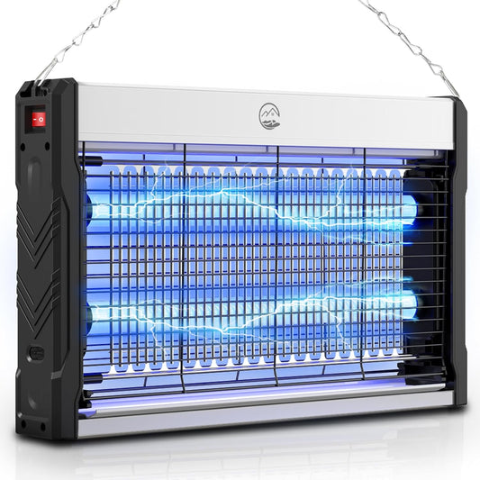 Electric Bug Zapper, 3000V High-Voltage Indoor Fly Killer, Powerful Electric Mosquito Zapper for Fly, Mosquito, Fruit, Moth, Gnat, Trap with Removable Washable Tray for Home Patio Backyard