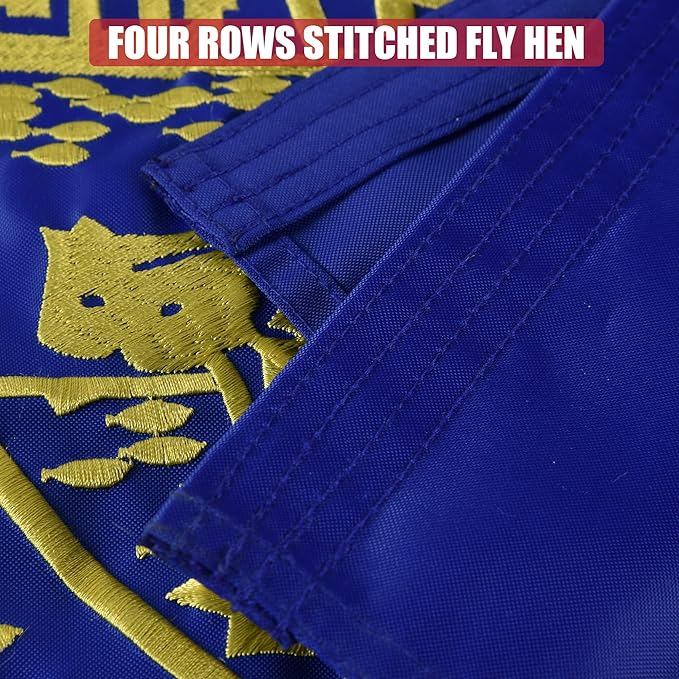 Oregon State Flag 5x8 Ft, Deluxe Full Embroidered Heavy Duty Nylon Durable OR Outside Flags, Indoor/Outdoor, Sewn Stripes and Brass Grommets