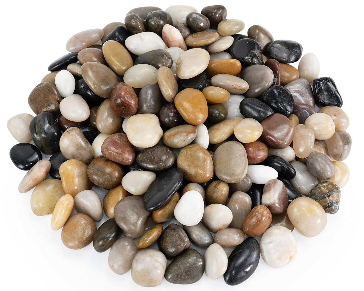 River Rocks for Landscaping,20lbs Colorful Pebbles for Indoor Plants, 0.5-1.2 Inch Decorative Rocks for Planters, High Polished Stones for Vase Filler Fish Tank Garden