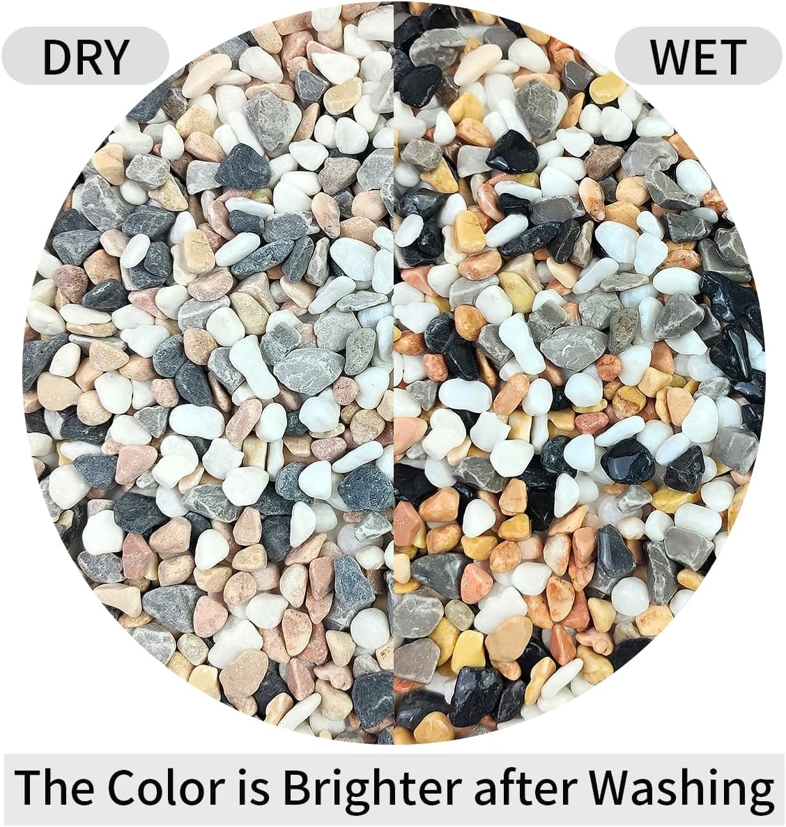 10 lbs Pebbles for Landscaping, 3/8 Inch Pea Gravel Decorative River Rocks for Succulent, Cactus, Vases, Terrarium, Aquarium, Potted Top Dressing and Outdoor Garden