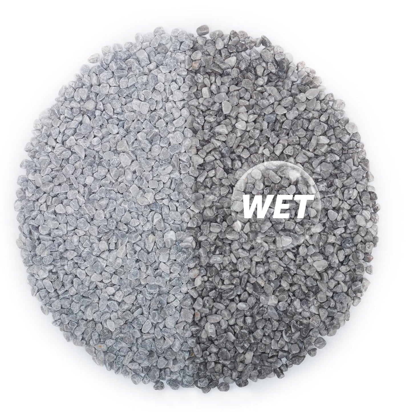 10LB Grey Tumbled Decorative Gravel – 1/5 Inch Unpolished Natural Stones for Planters, Succulents, and Vase Fillers, Perfect for Gardening and Landscaping Projects