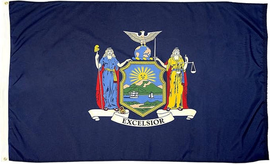 FlagSource New York Nylon State Flag, Made in the USA, 3x5'