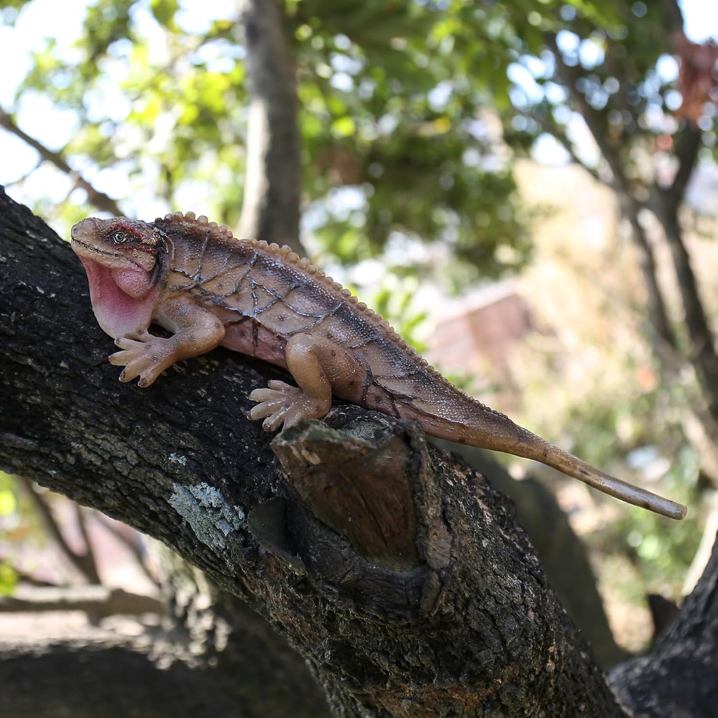 Outdoor Lizard Statue Sculpture Garden Patio Porch Tree Wall Wall Hanging Art Deco Gift 10.24 inch Rainforest Animal Decoration