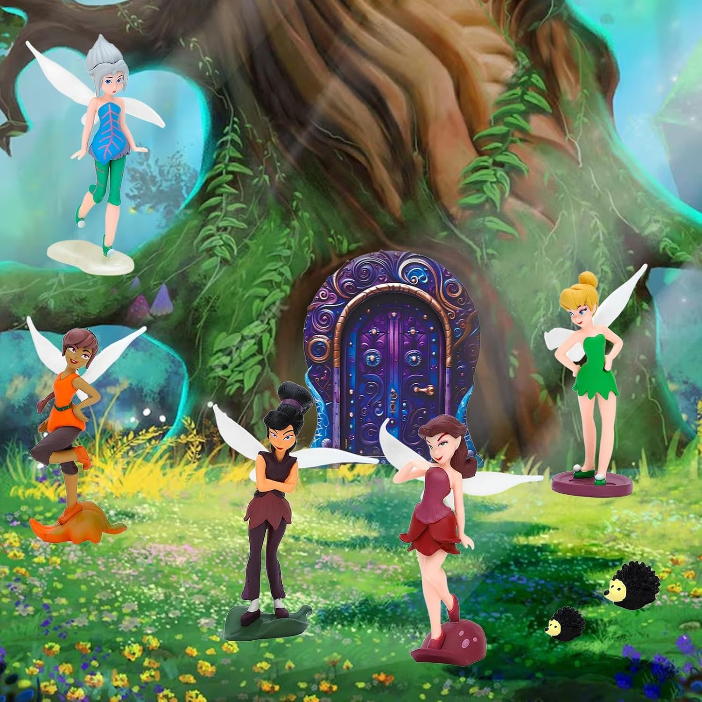 ONEST 11 Pieces Miniature Fairy Garden Accessories Small Fairy Figurines Hand Painted Fairies Figures for Car Decor Garden Flower Pot Birthday Cake Topper