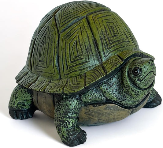 Stocky Turtle Garden and Patio Decor and Key Hider - Holds 2 Hidden Keys Outside, Secret Hidden Door Underneath